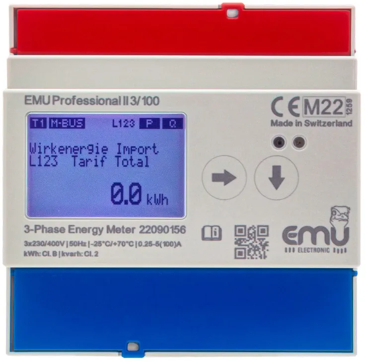 [P20A0000] 3 Fase kWh 100A - MID - EMU Professional II 3/100 P20A0000