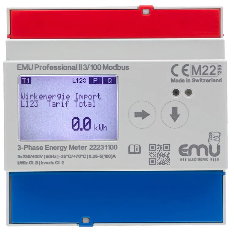 [P20A000MO] ModBus 3 Phases kWh 100A - MID - EMU Professional II 3/100 P20A000MO