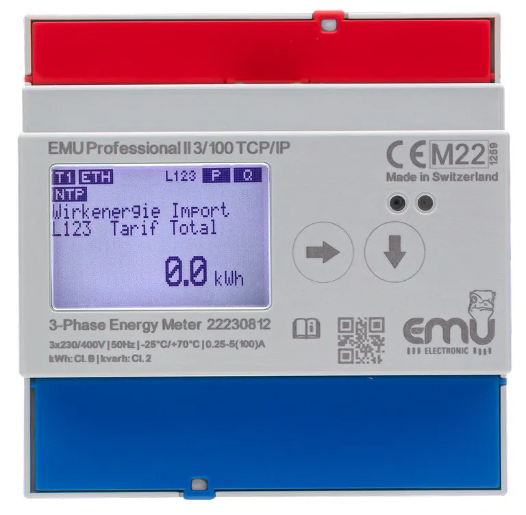 [P20A000T] TCP/IP 3 Phases kWh 100A - MID - EMU Professional II 3/100 P20A000T