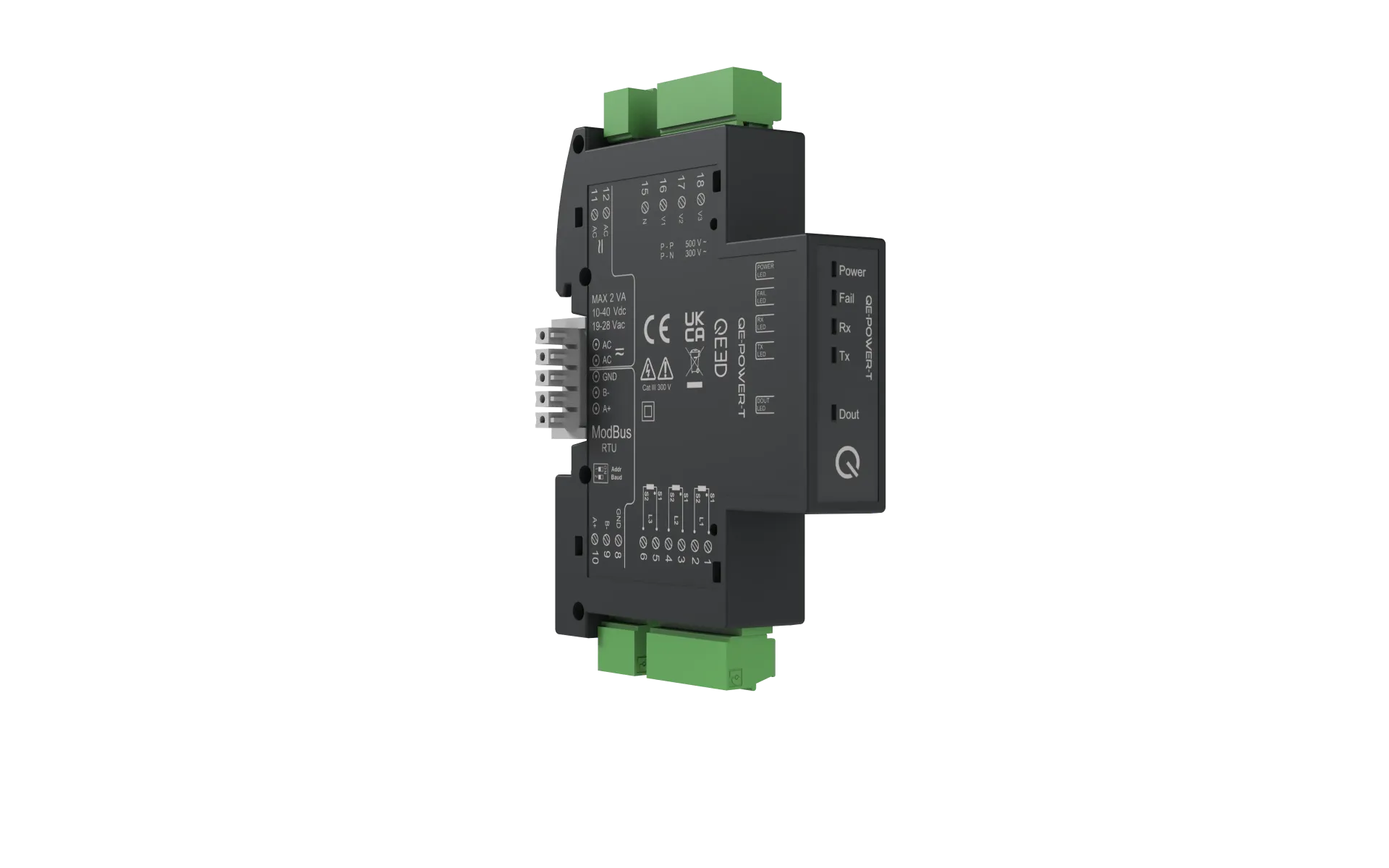 QEED QE-POWER-T-STD Compteur de puissance triphasé et ANALYSEUR